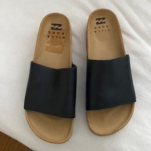 Billabong cork bottom slides NWOT size 8